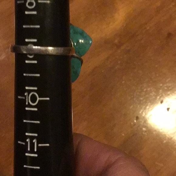 GORGEOUS 925 STAMPED ROSE πΉ FLOWER TURQUOISE RING - Picture 3 of 6